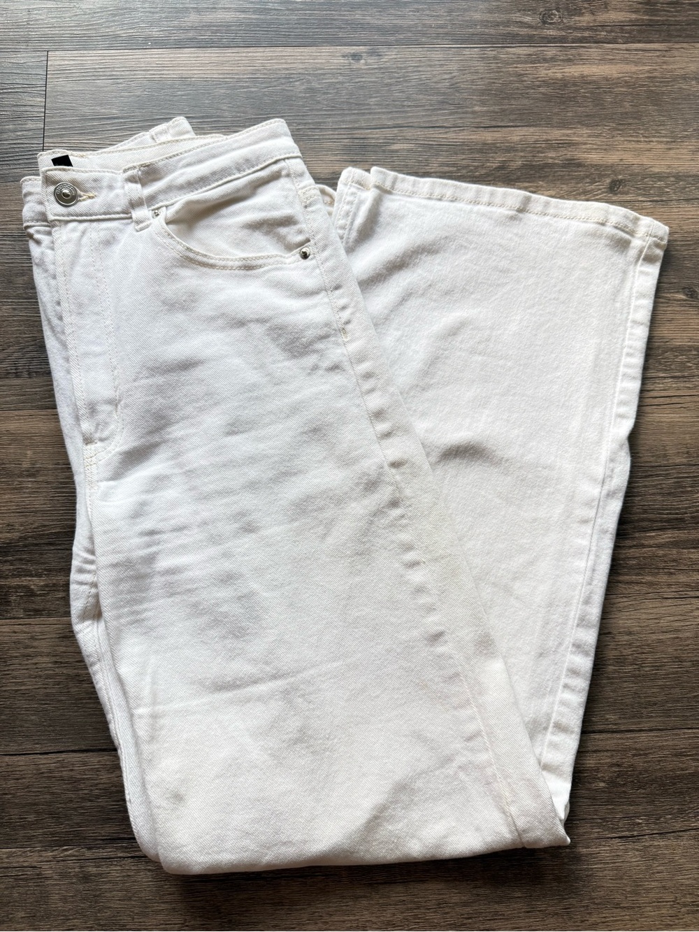 H&M White Flare Jeans